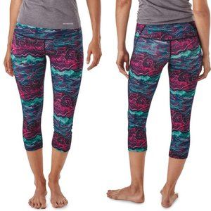 Patagonia Yoga Centered Crops Capri Tights - Canyon Glades - Size Small